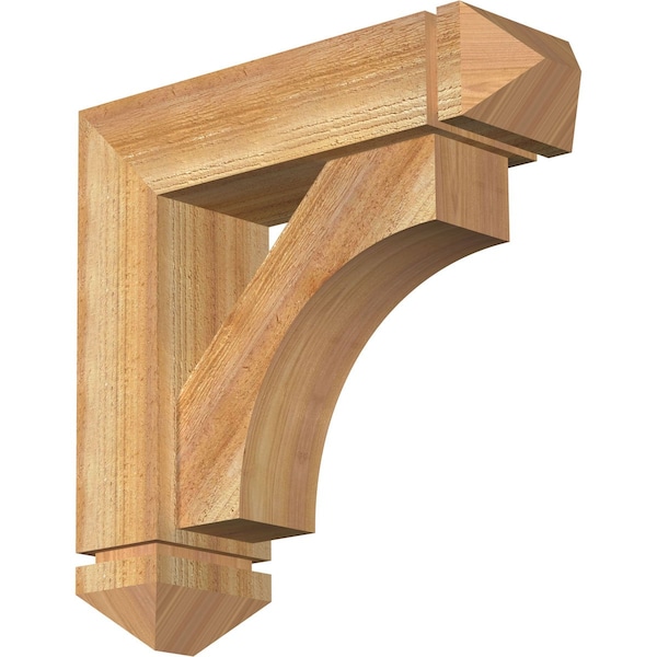 Ekena Millwork Westlake Arts and Crafts Rough Sawn Bracket w/ Offset Brace, Western Red Cedar, 6"W x 20"D x 20"H BKT0604X20X20WTL03RWR - main
